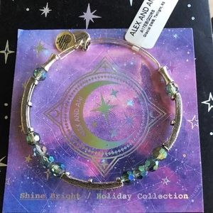 NWT Alex And Ani Glacial Twilight Swarovski bangle